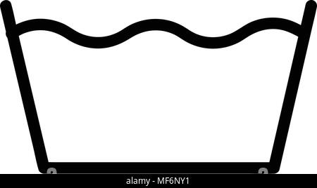 Handwash outline icon, isolated on white background Stock Vector