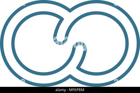 Rings outline icon, vector icon, isolated on white background Stock Vector
