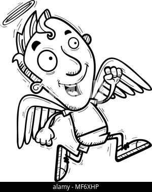 A cartoon illustration of an angel running Stock Vector Image & Art - Alamy