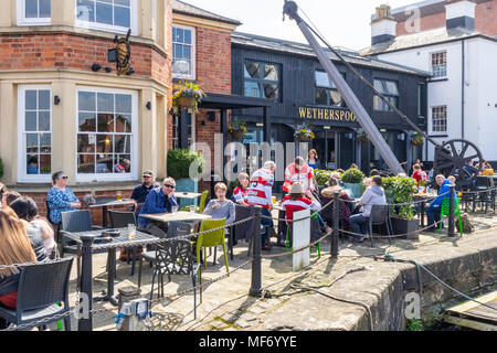 The Lord High Constable of England (Wetherspoons) in Gloucester Docks on a rugby match day, Gloucester UK Stock Photo