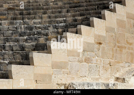 Detail of the ancient Curium amphitheatre in Kourion, Cyprus Stock Photo