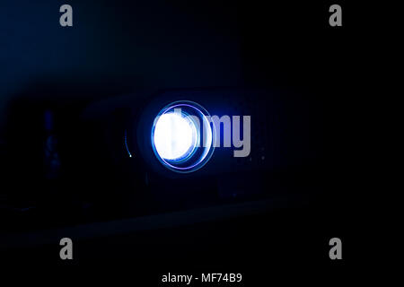 Electric blue light flare special effect Stock Photo