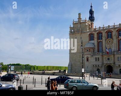 Chateau Saint Germain in springtime. Saint-Germain-en-laye, France. Stock Photo