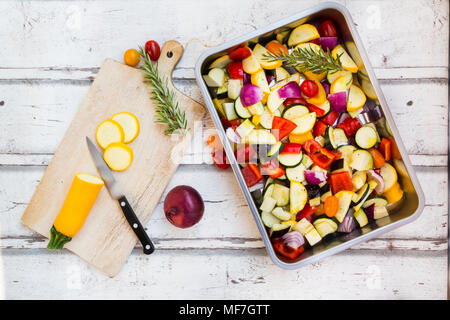 Mediterranean oven vegetables Stock Photo