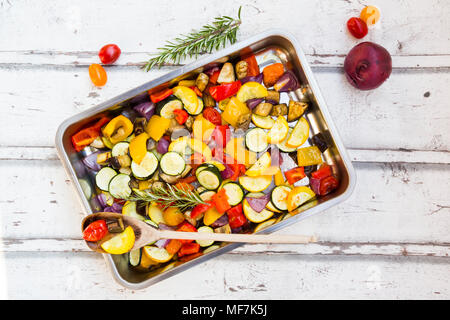 Mediterranean oven vegetables Stock Photo