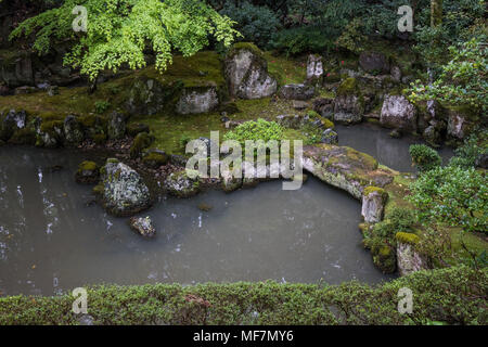 Japanese Garden at Taga Taisha - Taga Taisha Shrine is dedicated to the creator gods Izanami-no-mikoto and Izanagi-no-mikoto and the shrine has been l Stock Photo