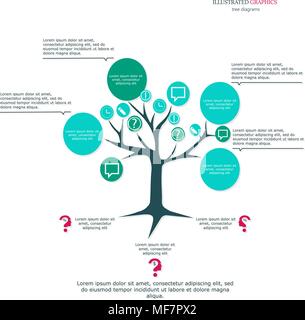 Vector diagram, trees. Can be used for workflow layout, diagram ...