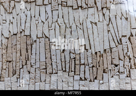 Pattern of decorative slate stone wall surface Stock Photo