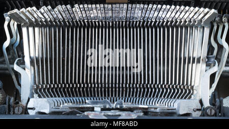 Letter Keys on Old Typewriter Stock Photo