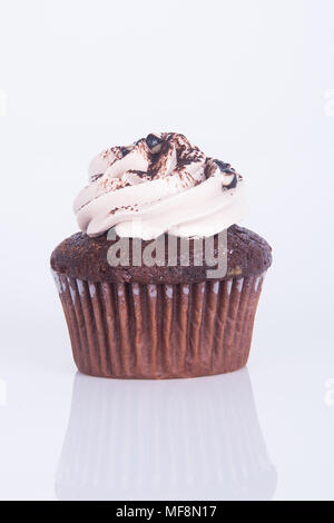 cupcake. chocolate cupcakes on the background. Stock Photo