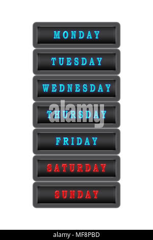 days of the week list