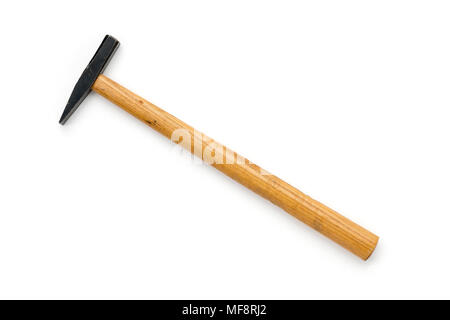 Small, old hammer, isolated on white Stock Photo