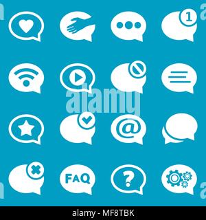Speech bubbles icons set for web, mobile applications etc. Vector eps10 illustration Stock Vector