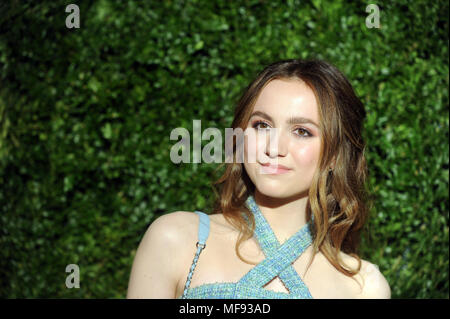 NEW YORK, NY - APRIL 23: Maude Apatow attends the 13th Annual Tribeca Film Festival CHANEL Dinner at Balthazar on April 23, 2018 in New York City.   People:  Maude Apatow Stock Photo