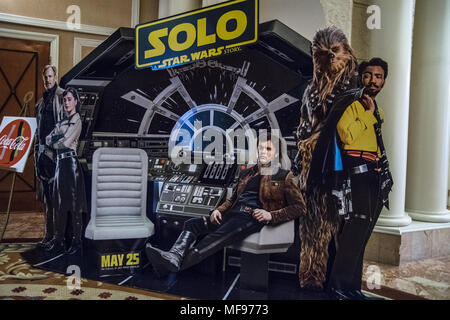 Las Vegas, USA. 23rd Apr, 2018. Solo due out May 25th, as seen at CinemaCon inside Caesars Palace in Las Vegas, NV. Credit: The Photo Access/Alamy Live News Stock Photo