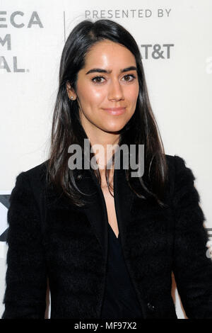 New York, USA. 24th April, 2018. A guest  attends the 'Disobedience' premiere during the 2018 Tribeca Film Festival at BMCC Tribeca PAC on April 24, 2018 in New York City. Credit: Ron Adar/Alamy Live News Stock Photo