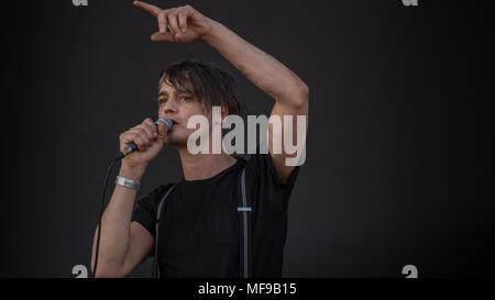 Pete Doherty Performing on Sunday Afternoon on the Main Stage at Victorious Festival 2017 Stock Photo