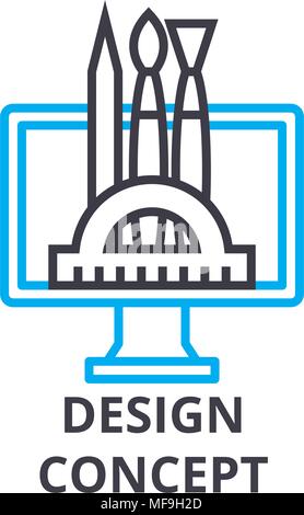 design concept thin line icon, sign, symbol, illustation, linear concept, vector  Stock Vector