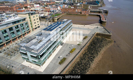 1 Humber Quays, 2 Humber Quays modern office block, Wellington Street West, Kingston upon Hull, Stock Photo