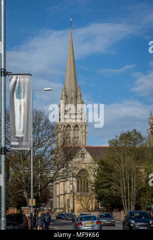 Cambridge, United Kingdom - April 23, 2016: Our Lady and the English Martyrs chapel church interior. It is a large Gothic Revival church built in 1885 Stock Photo