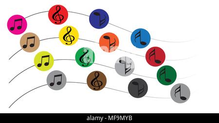 Music note background Stock Vector