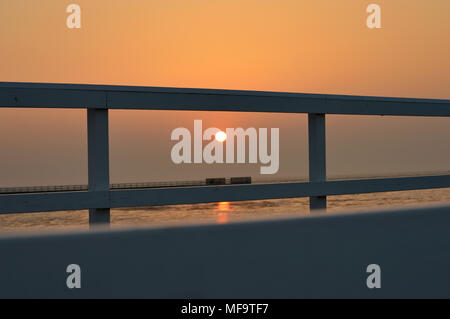 Beautiful sunset over Oresund Stock Photo