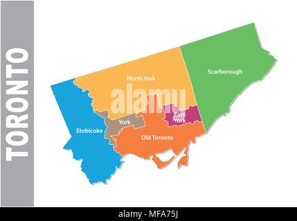 greater toronto area map Stock Vector Image & Art - Alamy