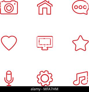 Linear communication icons set. Universal communication icons to use in web and mobile Stock Vector