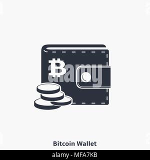 Bitcoin wallet icon. Vector illustration Stock Vector