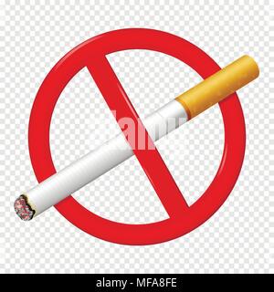 No smoking sign isolated on transparent background. Vector illustration. Stock Vector