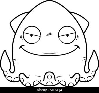 A cartoon illustration of a squid looking angry Stock Vector Image & Art -  Alamy