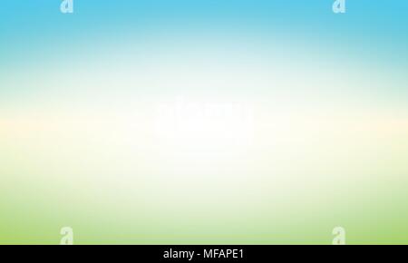 Abstract Background with Glow and Shine - Vector Illustration with Blured Landscape of Clear Day. Stock Vector