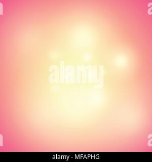 Warm Orange Background with Glow, Shine and Glitters - Vector Holiday Illustration with Magical Mood. Stock Vector