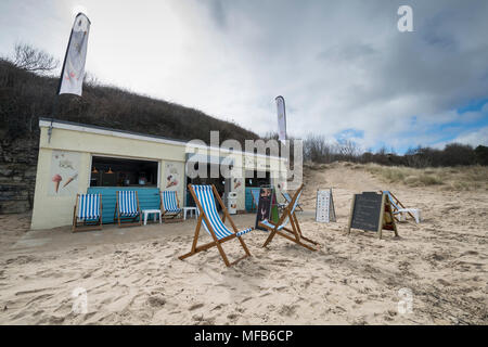 Benllech beach on the Anglesey coast in North Wales UK Stock Photo