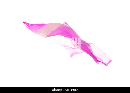 flying fabric separated on white background. Stock Photo