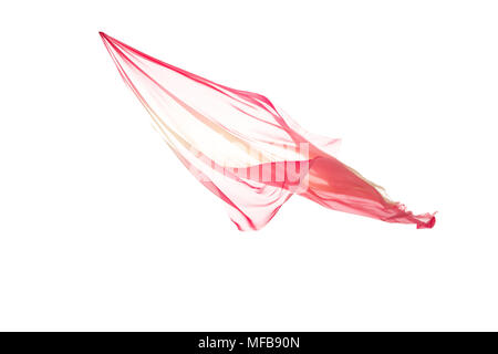 flying fabric separated on white background. Stock Photo