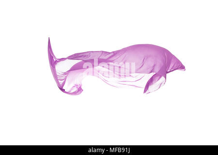 flying fabric separated on white background. Stock Photo