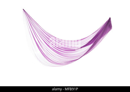 flying fabric separated on white background. Stock Photo
