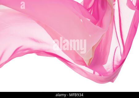 flying fabric separated on white background. Stock Photo