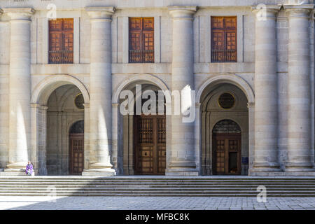 Interior yard of the Royal Monastery of San Lorenzo de El Escorial, Madrid, Spain Stock Photo