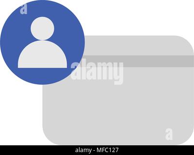 Identification card icon, vector icon isolated on white background Stock Vector