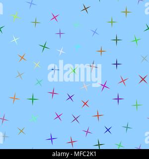 Colorful Star Seamless Pattern Stock Vector