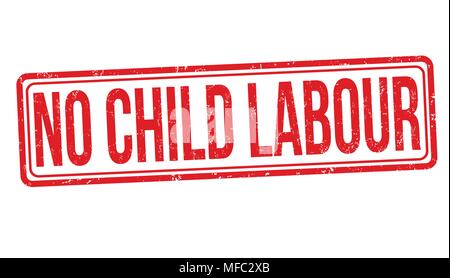 No child labour grunge rubber stamp on white background, vector illustration Stock Vector