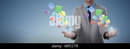 Composite image of businessman presenting Stock Photo