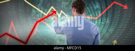 Composite image of businessman presenting Stock Photo