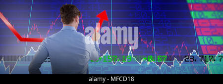 Composite image of businessman presenting Stock Photo