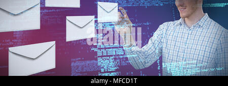 Composite image of businessman presenting Stock Photo