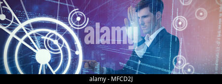 Composite image of businessman presenting Stock Photo