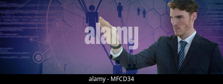 Composite image of businessman presenting Stock Photo