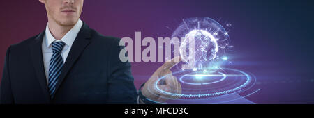 Composite image of businessman presenting Stock Photo